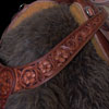 Martingale pulling collar to match theLight weight West Virginian Wade Saddle with Dogwood floral pattern floral pattern